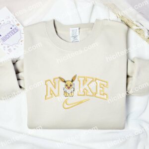 Eevee Embroidered Shirt, Pokemon Anime Embroidered Hoodie 1 Eevee Embroidered Shirt Pokemon Anime Embroidered Hoodie 2 1
