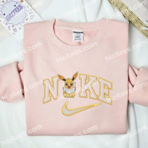 Eevee Embroidered Shirt, Pokemon Anime Embroidered Hoodie 2 Eevee Embroidered Shirt Pokemon Anime Embroidered Hoodie 3