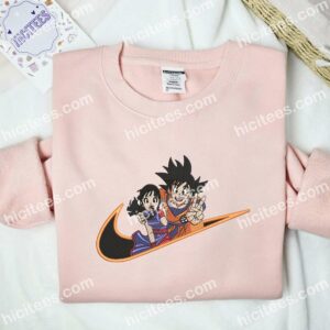 Goku And Chichi Happy Embroidered Shirt, Dragon Ball Anime Embroidered Hoodie 2 Goku And Chichi Happy Embroidered Shirt Dragon Ball Anime Embroidered Hoodie 3