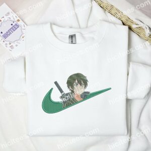 Kirito Embroidered Shirt, Sword Art Online Anime Embroidered Hoodie 1 Kirito Embroidered Shirt Sword Art Online Anime Embroidered Hoodie 2