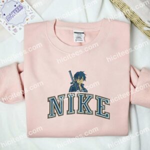 Kirito Kirigaya Kazuto Embroidered Shirt, Sword Art Online Anime Embroidered Hoodie 1 Kirito Kirigaya Kazuto Embroidered Shirt Sword Art Online Anime Embroidered Hoodie 2