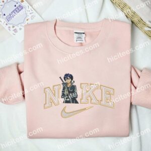Kirito Kirigaya Kazuto Embroidered Shirt, Sword Art Online Anime Embroidered Hoodie 2 Kirito Kirigaya Kazuto Embroidered Shirt Sword Art Online Anime Embroidered Hoodie 3 1