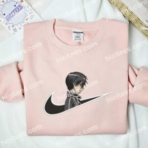 Kirito Side Profile Embroidered Shirt, Sword Art Online Anime Embroidered Hoodie 2 Kirito Side Profile Embroidered Shirt Sword Art Online Anime Embroidered Hoodie 3