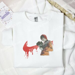 Light Yagami Bloody Death Note Embroidered Shirt Anime Embroidered Hoodie 2