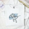 Mew Embroidered Shirt, Pokemon Anime Embroidered Hoodie