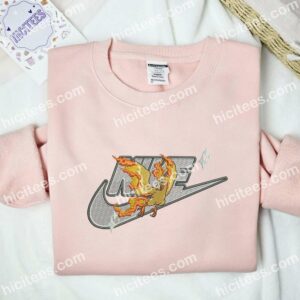 Moltres Embroidered Shirt, Pokemon Anime Embroidered Hoodie 1 Moltres Embroidered Shirt Pokemon Anime Embroidered Hoodie 2