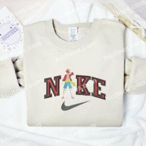 Monkey D Luffy Embroidered Shirt, One Piece Anime Embroidered Hoodie 1 Monkey D Luffy Embroidered Shirt One Piece Anime Embroidered Hoodie 2 1