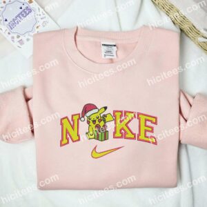 Pikachu Christmas Gift Embroidered Shirt, Pokemon Anime Embroidered Hoodie 2 Pikachu Christmas Gift Embroidered Shirt Pokemon Anime Embroidered Hoodie 3