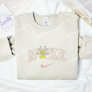 Pikachu Cosplay Lycanroc Embroidered Shirt, Pokemon Anime Embroidered Hoodie 1 Pikachu Cosplay Lycanroc Embroidered Shirt Pokemon Anime Embroidered Hoodie 2