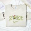 Pikachu Grinch Christmas Embroidered Shirt, Pokemon Anime Embroidered Hoodie