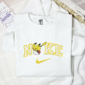 Pikachu Heart Shaped Pokeball Embroidered Shirt, Valentine Embroidered Hoodie 1 Pikachu Heart Shaped Pokeball Embroidered Shirt Valentine Embroidered Hoodie 2