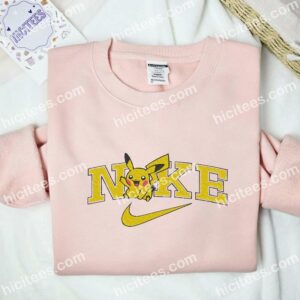 Pikachu Say Hi Embroidered Shirt Pokemon Anime Embroidered Hoodie 3