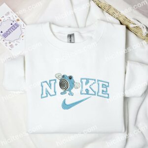 Poliwhirl Embroidered Shirt, Pokemon Anime Embroidered Hoodie 1 Poliwhirl Embroidered Shirt Pokemon Anime Embroidered Hoodie 4