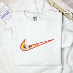 Rengoku Embroidered Shirt, Kimetsu No Yaiba Anime Embroidered Hoodie 2 Rengoku Embroidered Shirt Kimetsu No Yaiba Anime Embroidered Hoodie 3