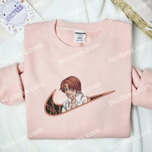 Shanks Embroidered Shirt, One Piece Anime Embroidered Hoodie 1 Shanks Embroidered Shirt One Piece Anime Embroidered Hoodie 2