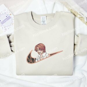 Shanks Embroidered Shirt, One Piece Anime Embroidered Hoodie 2 Shanks Embroidered Shirt One Piece Anime Embroidered Hoodie 3