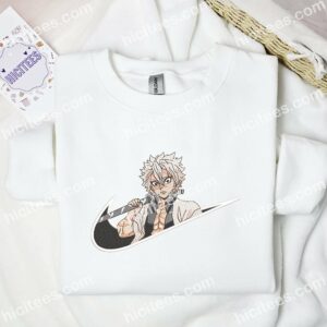Shinazugawa Sanemi Embroidered Shirt, Demon Slayer Anime Embroidered Hoodie 2 Shinazugawa Sanemi Embroidered Shirt Demon Slayer Anime Embroidered Hoodie 3
