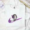 Shinobu Embroidered Shirt, Demon Slayer Anime Embroidered Hoodie