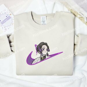 Shinobu Embroidered Shirt, Demon Slayer Anime Embroidered Hoodie 2 Shinobu Embroidered Shirt Demon Slayer Anime Embroidered Hoodie 3