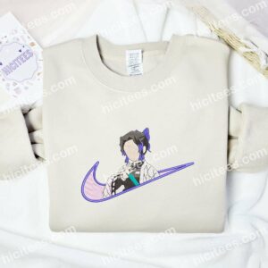 Shinobu No Face Embroidered Shirt Demon Slayer Anime Embroidered Hoodie 3 1