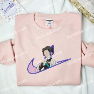 Shinobu No Face Embroidered Shirt, Demon Slayer Anime Embroidered Hoodie 2 Shinobu No Face Embroidered Shirt Demon Slayer Anime Embroidered Hoodie 3