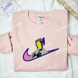 Shinobu No Face Embroidered Shirt, Kimetsu No Yaiba Anime Embroidered Hoodie 2 Shinobu No Face Embroidered Shirt Kimetsu No Yaiba Anime Embroidered Hoodie 3