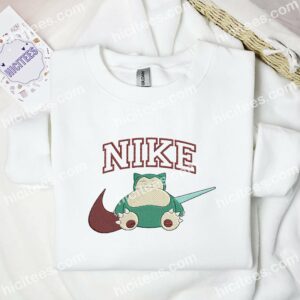 Snorlax Embroidered Shirt, Pokemon Anime Embroidered Hoodie 1 Snorlax Embroidered Shirt Pokemon Anime Embroidered Hoodie 2