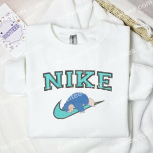 Snorlax Sleeping Embroidered Shirt, Pokemon Anime Embroidered Hoodie 1 Snorlax Sleeping Embroidered Shirt Pokemon Anime Embroidered Hoodie 2 1