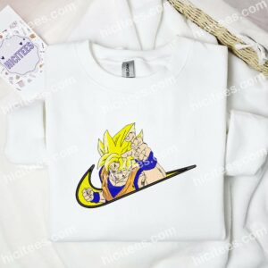 Son Goku Embroidered Shirt, Dragon Ball Anime Embroidered Hoodie 1 Son Goku Embroidered Shirt Dragon Ball Anime Embroidered Hoodie 2