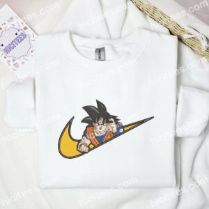 Son Goku Portrait Embroidered Shirt, Dragon Ball Anime Embroidered Hoodie 1 Son Goku Portrait Embroidered Shirt Dragon Ball Anime Embroidered Hoodie 2