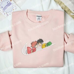 Sosuke And Ponyo Embroidered Shirt, Ghibli Anime Embroidered Hoodie 2 Sosuke And Ponyo Embroidered Shirt Ghibli Anime Embroidered Hoodie 3