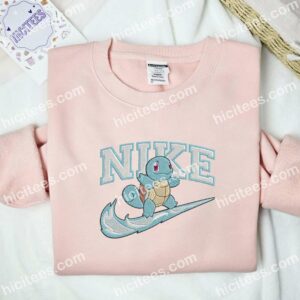 Squirtle Surfing Embroidered Shirt, Pokemon Anime Embroidered Hoodie 1 Squirtle Surfing Embroidered Shirt Pokemon Anime Embroidered Hoodie 2 1