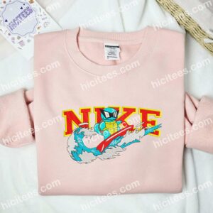Squirtle Sunglasses Surfing Embroidered Shirt, Pokemon Anime Embroidered Hoodie 2 Squirtle Sunglasses Surfing Embroidered Shirt Pokemon Anime Embroidered Hoodie 3