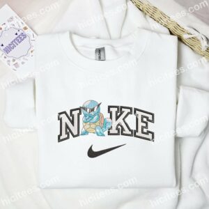 Squirtle With Sunglasses Embroidered Shirt, Pokemon Anime Embroidered Hoodie 1 Squirtle With Sunglasses Embroidered Shirt Pokemon Anime Embroidered Hoodie 2
