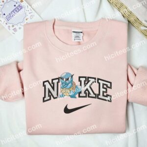 Squirtle With Sunglasses Embroidered Shirt, Pokemon Anime Embroidered Hoodie 2 Squirtle With Sunglasses Embroidered Shirt Pokemon Anime Embroidered Hoodie 3