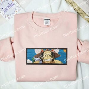 Ace Happy One Piece Anime Embroidered Shirt 1 Ace Happy One Piece Anime Embroidered Shirt 2