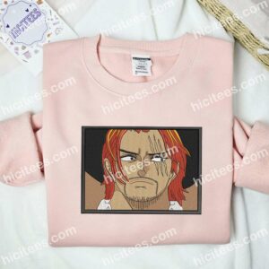Akagami Shanks One Piece Anime Embroidered Shirt 1 Akagami Shanks One Piece Anime Embroidered Shirt 2