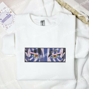 Akaza Eyes Demon Slayer Anime Embroidered Shirt 2 3