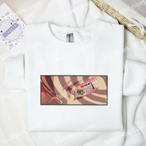 Akaza Eyes Demon Slayer Anime Embroidered Shirt 2 4