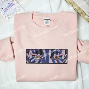 Akaza Eyes Demon Slayer Anime Embroidered Shirt 3 3