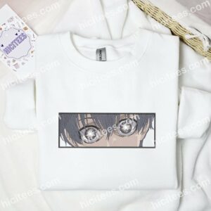 Isagi Yoichi Eyes Blue Lock Anime Embroidered Shirt 1 Isagi Yoichi Eyes Blue Lock Anime Embroidered Shirt 2
