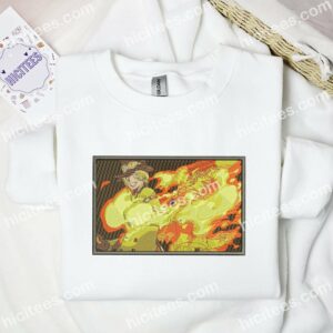Sabo Fire One Piece Anime Embroidered Shirt 1 Sabo Fire One Piece Anime Embroidered Shirt 2