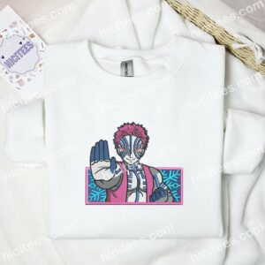 Akaza Demon Slayer Anime Embroidered Shirt 1 Akaza Demon Slayer Anime Embroidered Shirt2