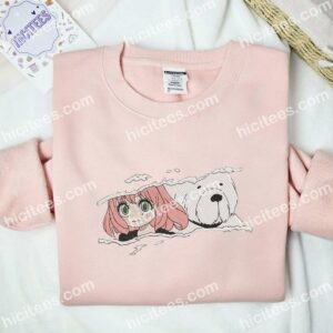 Anya And Bond SpyxFamily Anime Embroidered Shirt 1 Anya And Bond SpyxFamily Anime Embroidered Shirt2