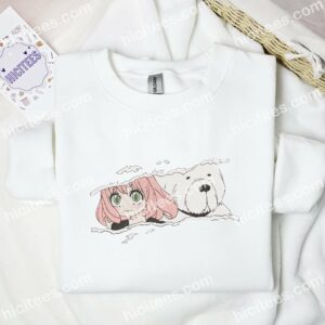 Anya And Bond SpyxFamily Anime Embroidered Shirt 2 Anya And Bond SpyxFamily Anime Embroidered Shirt