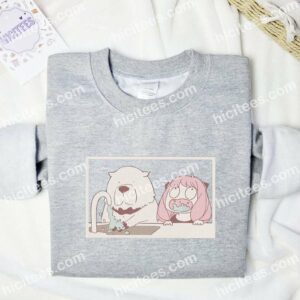 Anya And Bond SpyxFamily Anime Embroidered Shirt 2 Anya And Bond SpyxFamily Anime Embroidered Shirt3