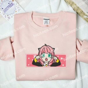 Anya Cute SpyxFamily Anime Embroidered Shirt 2 Anya Cute SpyxFamily Anime Embroidered Shirt