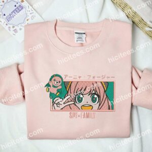 Anya Cute SpyxFamily Anime Embroidered Shirt 1 Anya Cute SpyxFamily Anime Embroidered Shirt2
