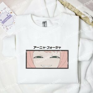 Anya Eyes SpyxFamily Anime Embroidered Shirt 1 Anya Eyes SpyxFamily Anime Embroidered Shirt