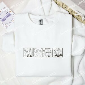 Anya Faces SpyxFamily Anime Embroidered Shirt 1 Anya Faces SpyxFamily Anime Embroidered Shirt